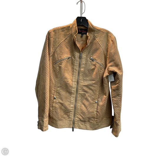 Jacket Shirt By Clothes Mentor In Tan, Size: M