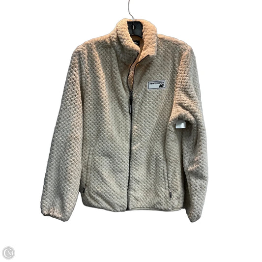 Jacket Fleece By New Balance In Tan, Size: S