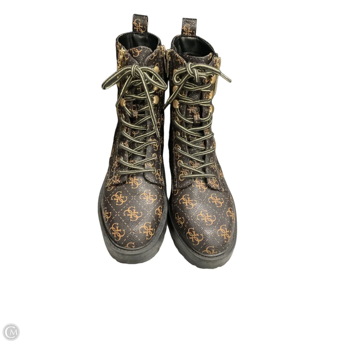 Boots Combat By Guess In Black, Size: 7.5