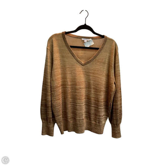 Sweater By Chicos In Gold, Size: L