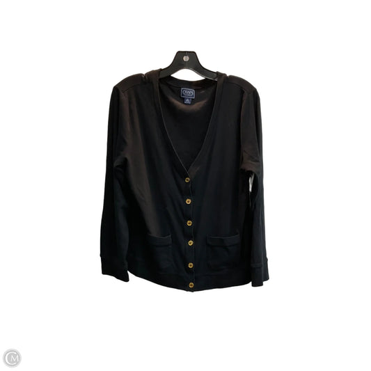 Cardigan By Chaps In Black, Size: Xl