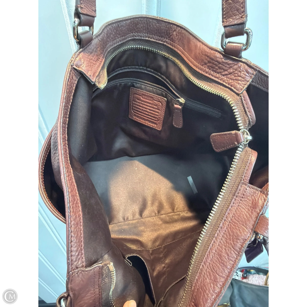 Tote Designer By Coach, Size: Medium