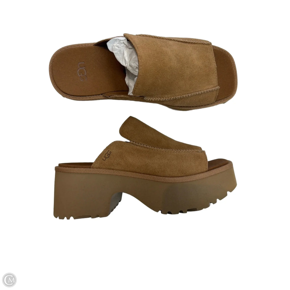 Sandals Designer By Ugg In Tan, Size: 8.5