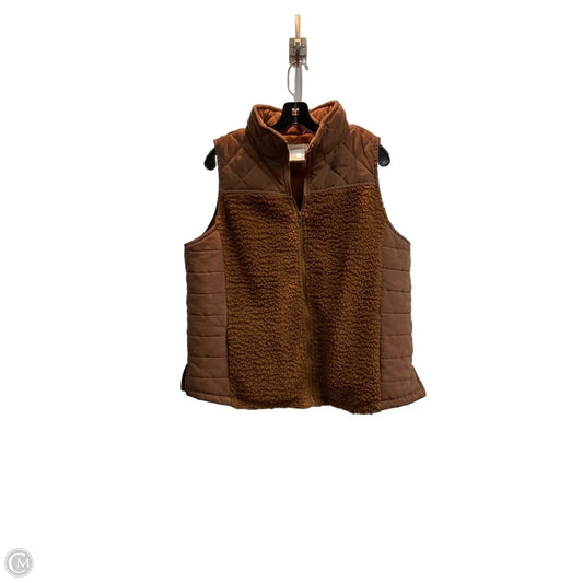 Vest Faux Fur & Sherpa By Umgee In Brown, Size: Xl