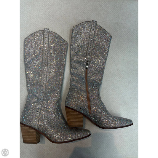 Boots Western By Clothes Mentor In Silver, Size: 8