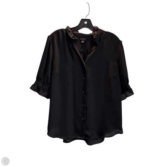 Blouse 3/4 Sleeve By Ann Taylor In Black, Size: L