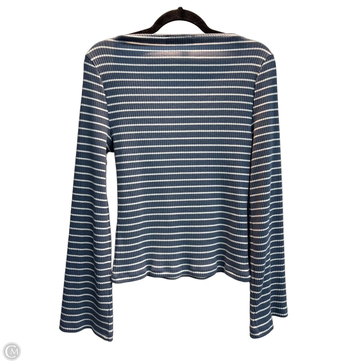 Top Long Sleeve By Loft In Striped Pattern, Size: L