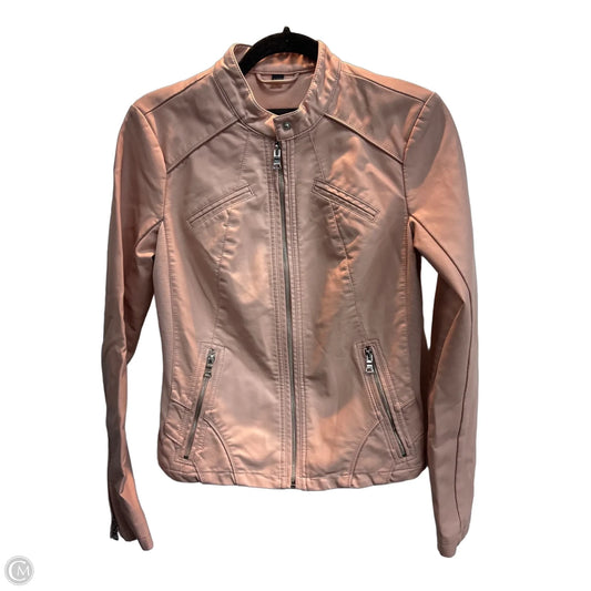 Jacket Moto By Guess In Pink, Size: S