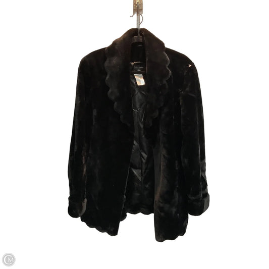 Coat Faux Fur & Sherpa By Clothes Mentor In Black, Size: M