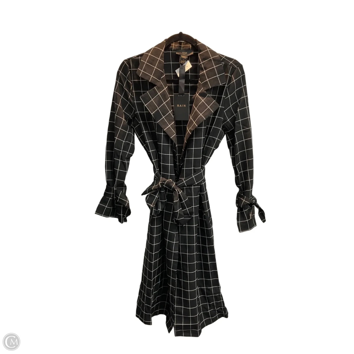 Jacket Windbreaker By Rain In Checkered Pattern, Size: M