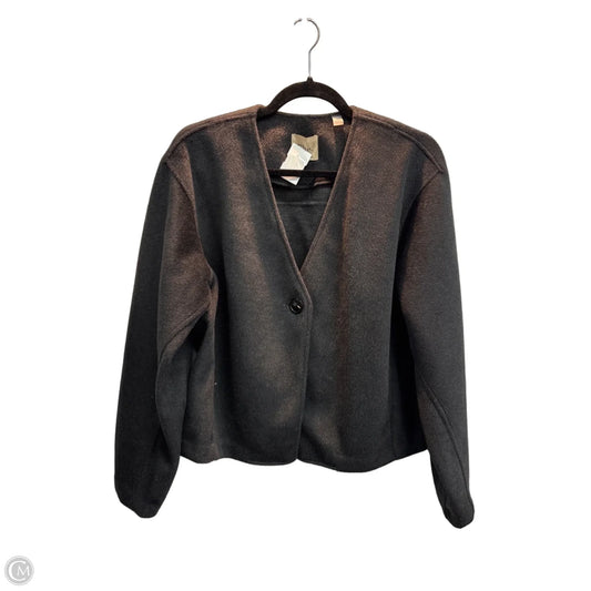 Jacket Faux Fur & Sherpa By Elie Tahari In Grey, Size: L