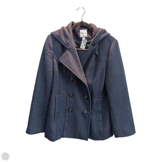 Coat Peacoat By Croft And Barrow In Navy, Size: L