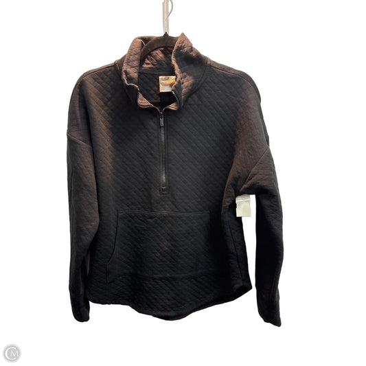Athletic Top Long Sleeve Collar By Gapfit In Black, Size: S