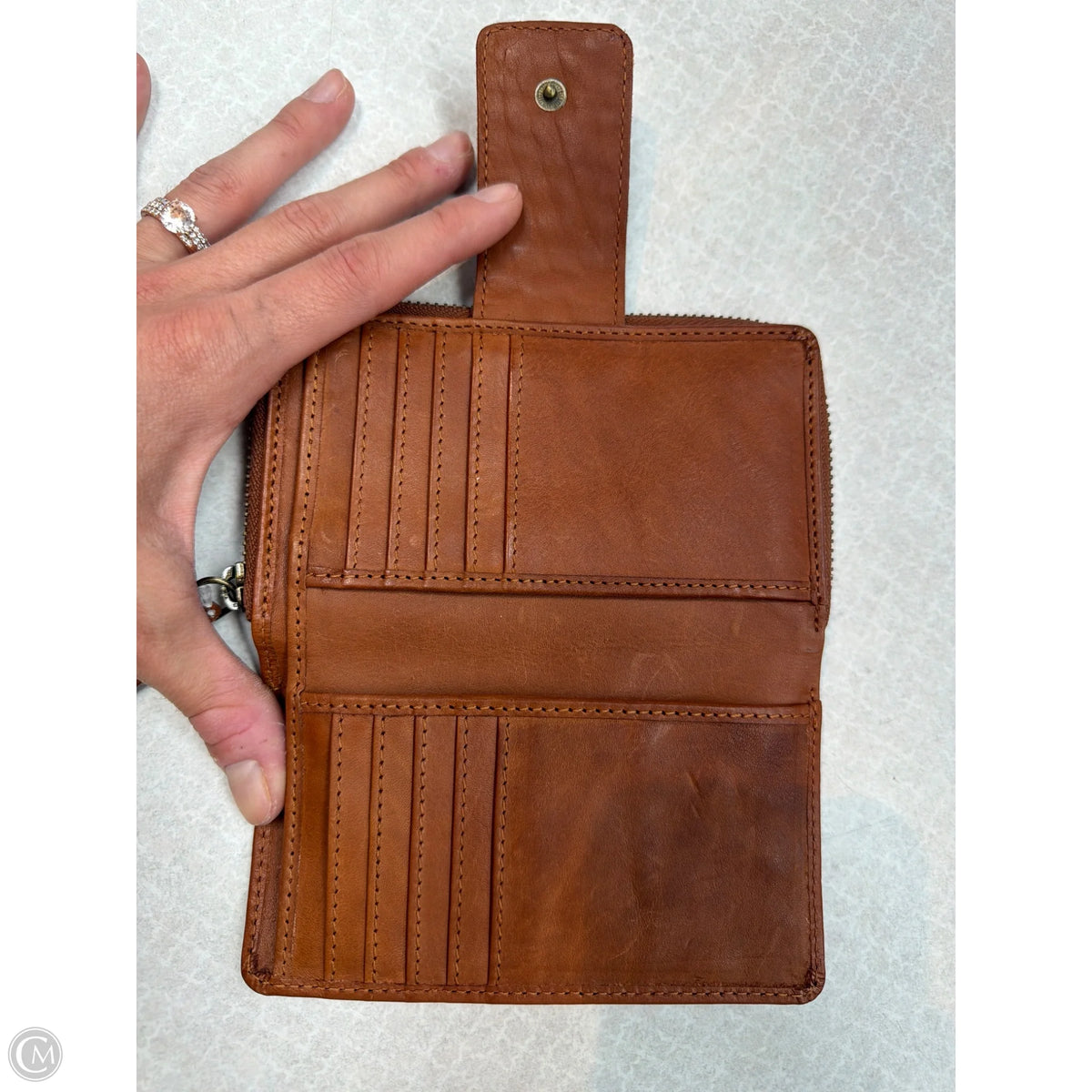 Wallet Leather By Clothes Mentor, Size: Small