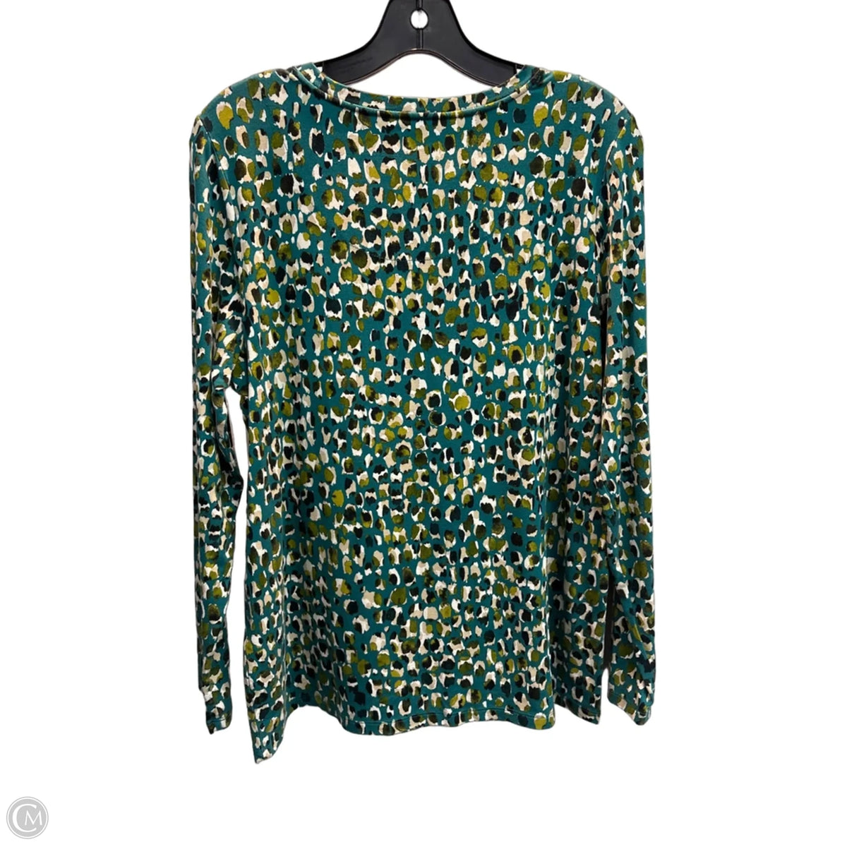 Top Long Sleeve Basic By Chicos In Green, Size: L