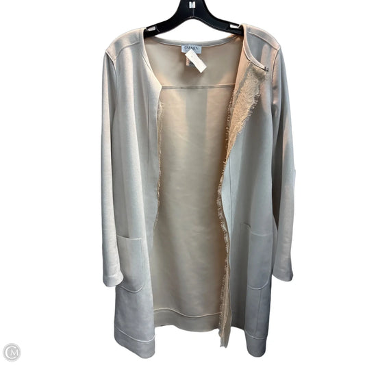 Jacket Faux Fur & Sherpa By Carmen By Carmen Marc Valvo In Cream, Size: S