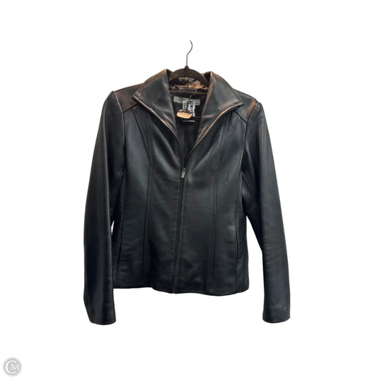 Jacket Leather By Wilsons Leather In Black, Size: Xs