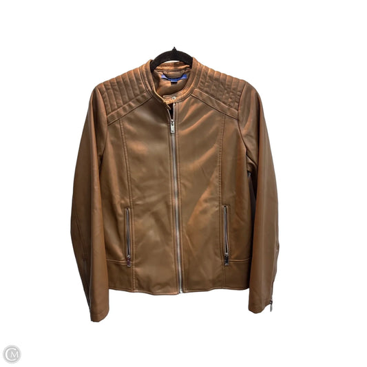 Jacket Moto By Apt 9 In Brown, Size: S