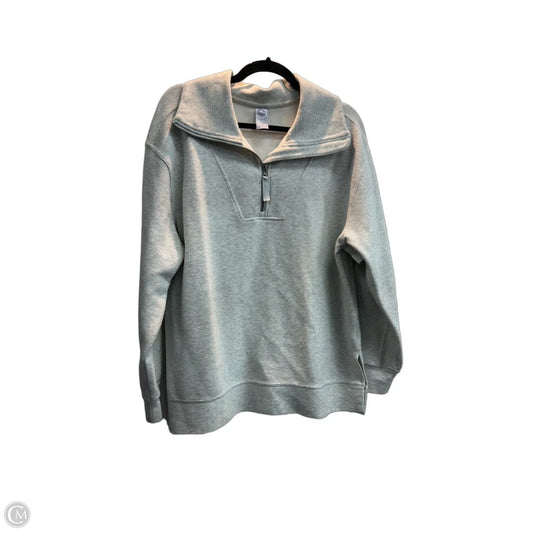 Athletic Top Long Sleeve Collar By Te Verde In Grey, Size: L