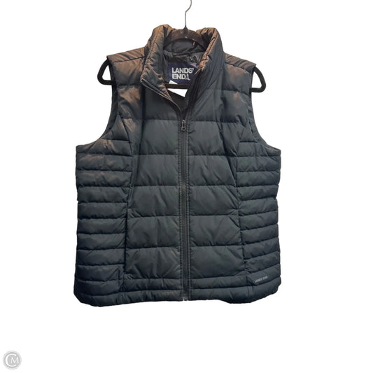 Vest Puffer & Quilted By Lands End In Black, Size: L