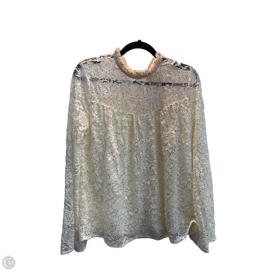 Blouse Long Sleeve By Clothes Mentor In Gold, Size: M