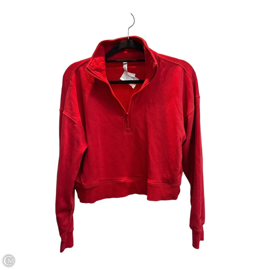 Athletic Sweatshirt Collar By Fabletics In Red, Size: Xs