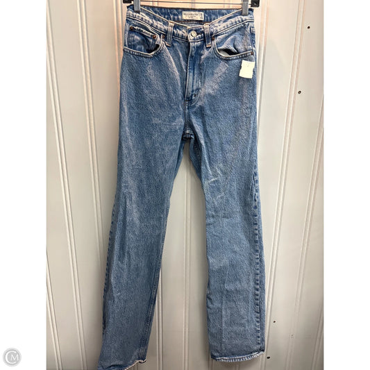 Jeans Straight By Abercrombie And Fitch In Blue Denim, Size: 2l