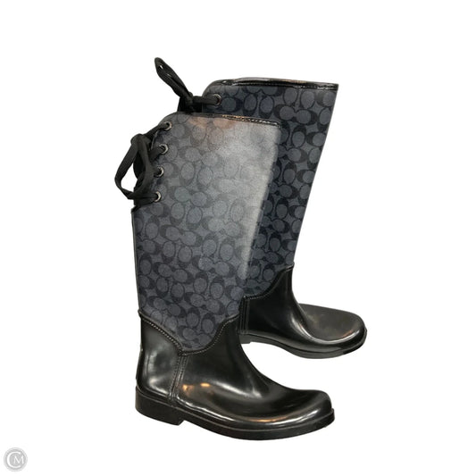 Boots Designer By Coach In Black, Size: 10