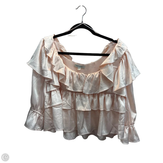 Blouse Long Sleeve By Francesca’s In Pink, Size: M