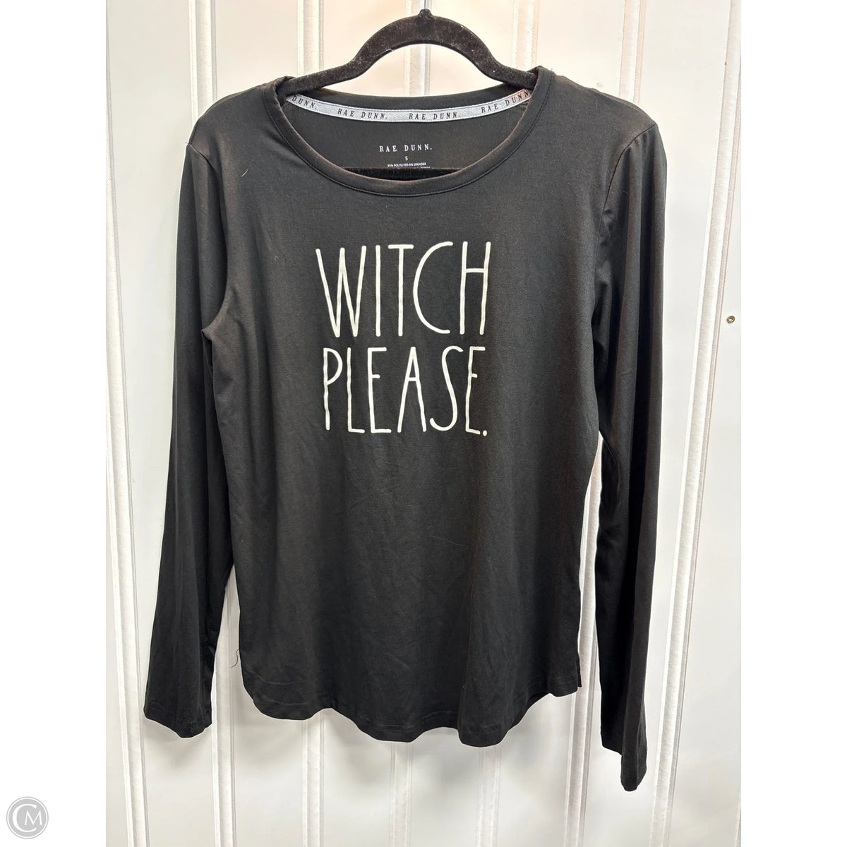Top Long Sleeve Basic By Rae Dunn In Black, Size: S