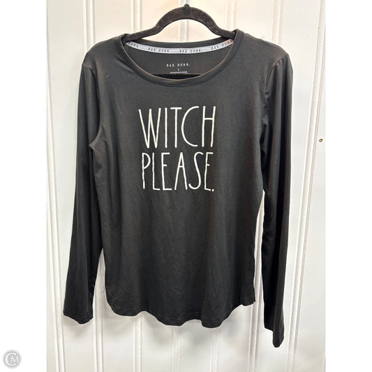 Top Long Sleeve Basic By Rae Dunn In Black, Size: S