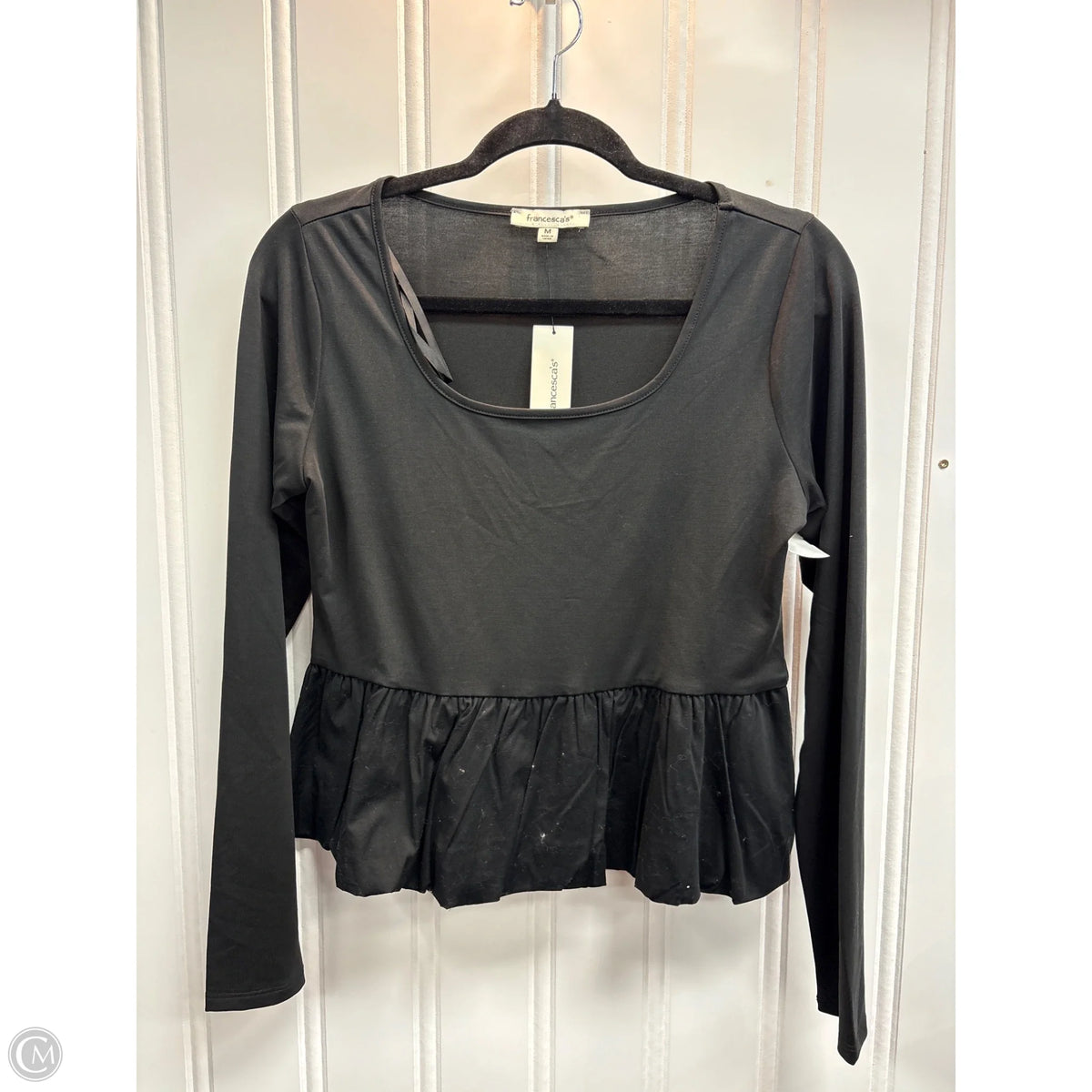 Top Long Sleeve By Francesca’s In Black, Size: M