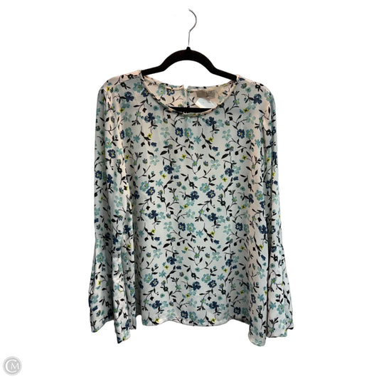 Blouse Long Sleeve By Loft In Floral Print, Size: M