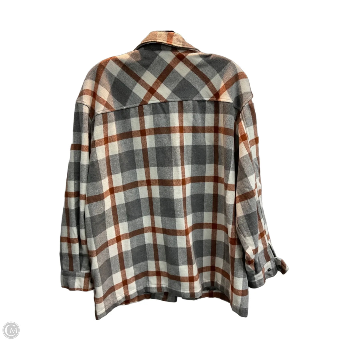 Jacket Shirt By Hfx In Plaid Pattern, Size: M