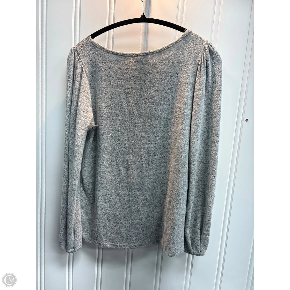 Top Long Sleeve Basic By Green Envelope In Grey, Size: S