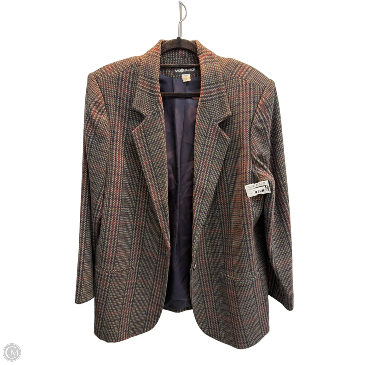 Blazer By Sag Harbor In Plaid Pattern, Size: 1x