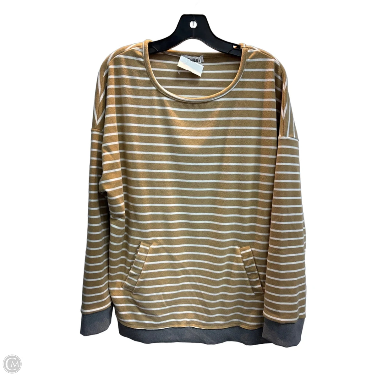 Top Long Sleeve By Clothes Mentor In Striped Pattern, Size: L