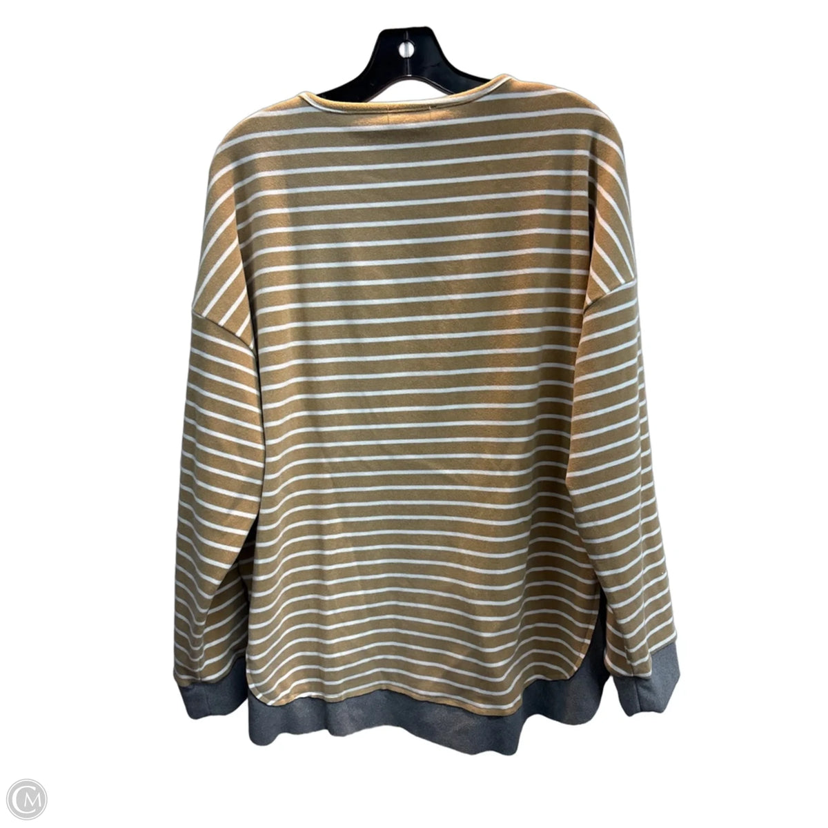 Top Long Sleeve By Clothes Mentor In Striped Pattern, Size: L