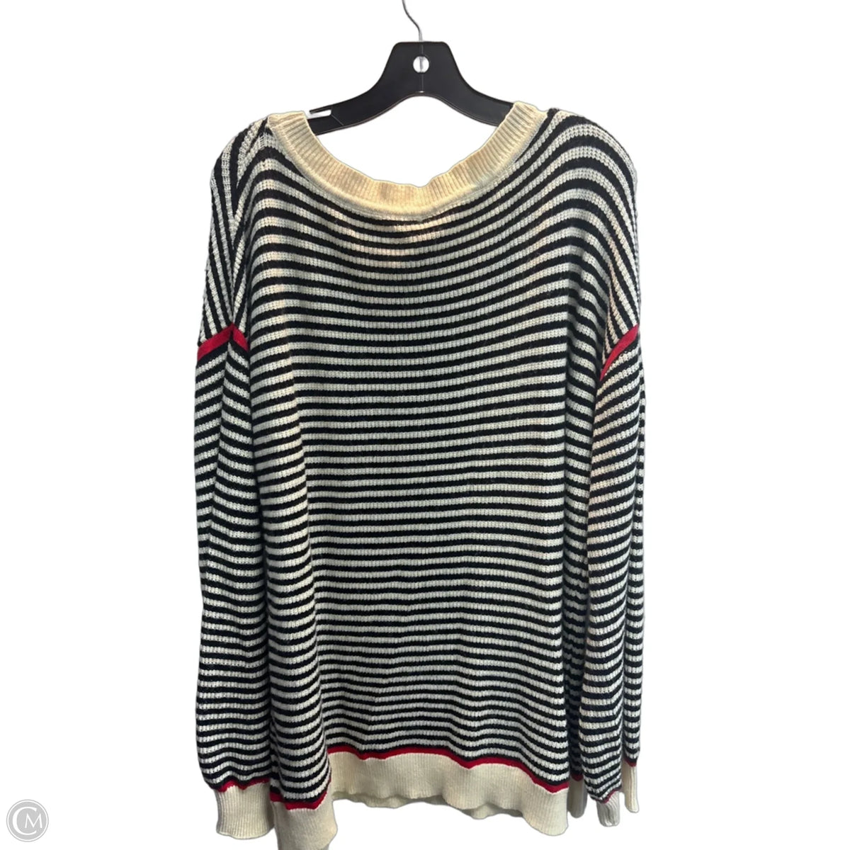 Sweater By Clothes Mentor In Striped Pattern, Size: Xl