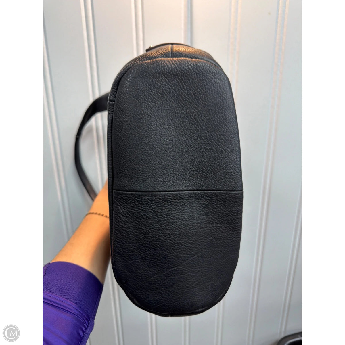 Handbag Leather By Tianello, Size: Medium