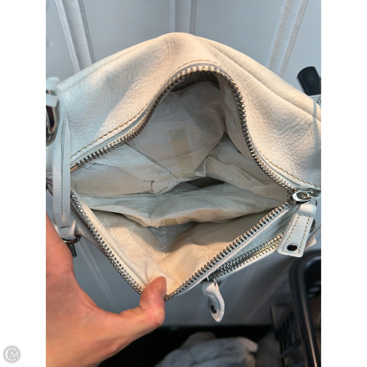 Crossbody Leather By Fossil, Size: Medium
