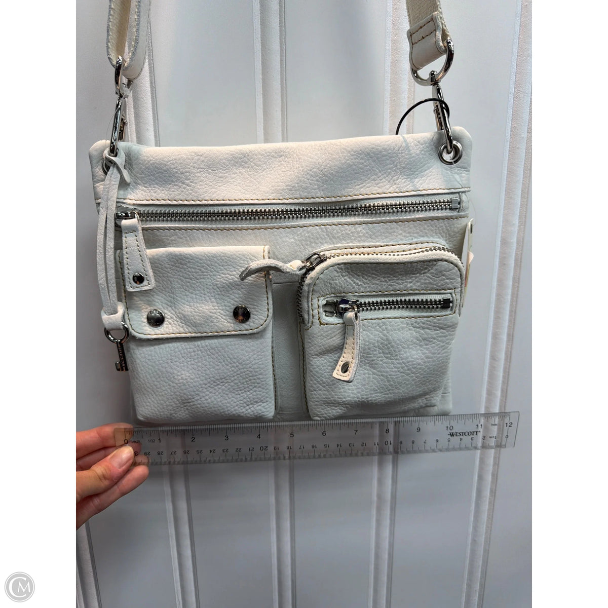 Crossbody Leather By Fossil, Size: Medium