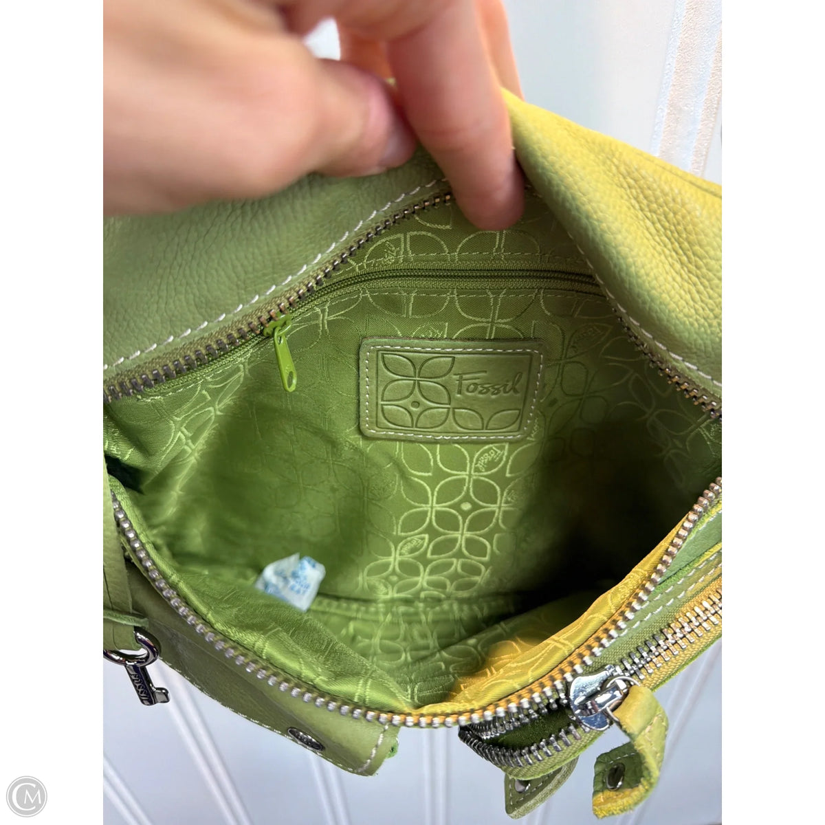 Crossbody Leather By Fossil, Size: Medium