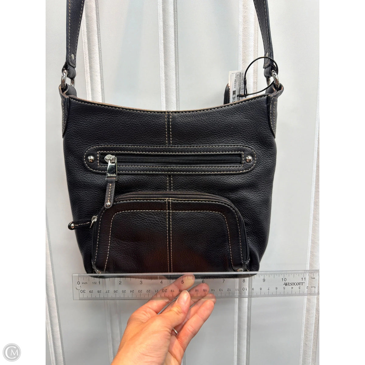 Crossbody Leather By Tianello, Size: Medium