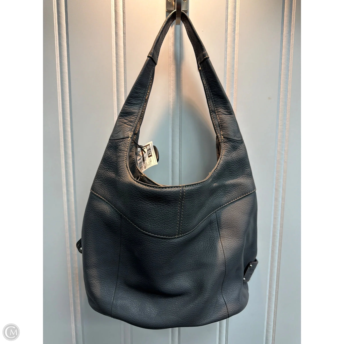 Handbag Leather By Tianello, Size: Medium
