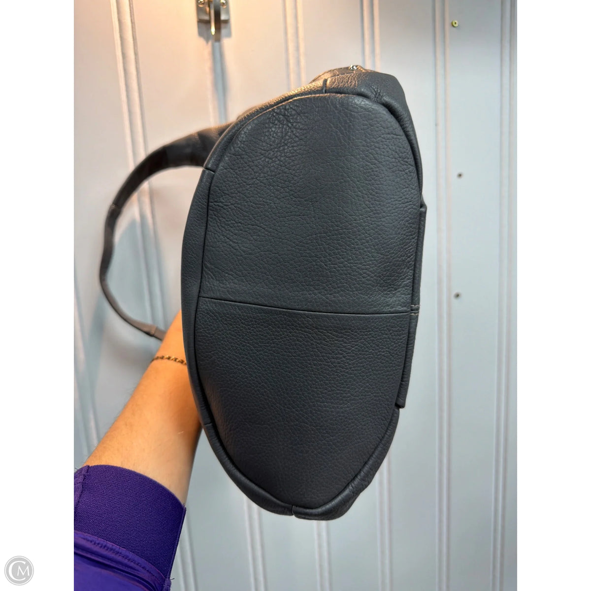 Handbag Leather By Tianello, Size: Medium