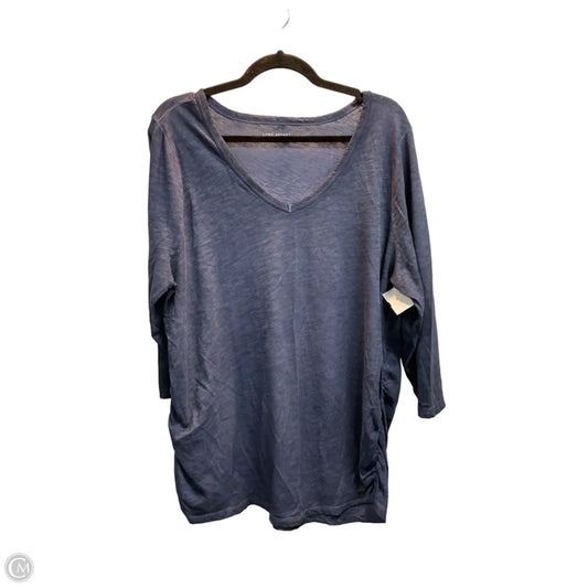 Top 3/4 Sleeve Basic By Lane Bryant In Blue, Size: Xl