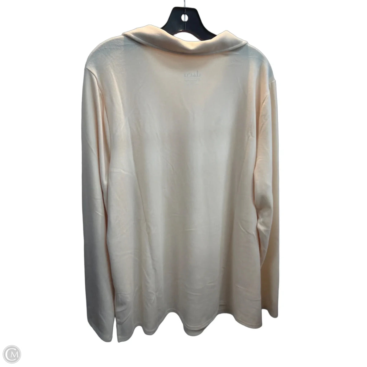 Top Long Sleeve Basic By D&co. In Cream, Size: Xl
