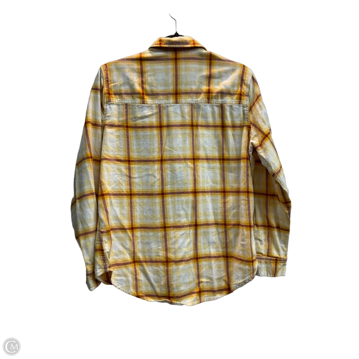 Top Long Sleeve By Universal Thread In Plaid Pattern, Size: M