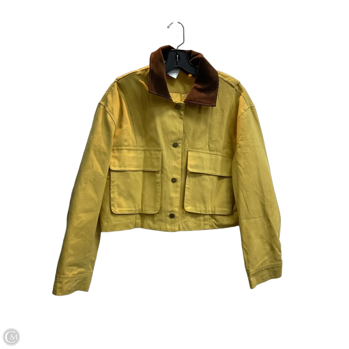 Jacket Utility By Clothes Mentor In Yellow, Size: M